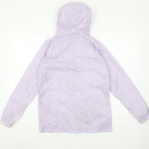 Regatta Girls Purple Hooded Rain Coat 11-12 Years Lightweight Jacket