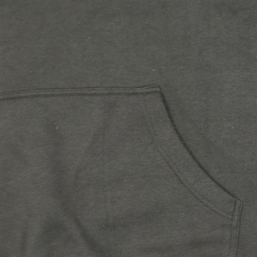 OWOA Men's Green Pullover Hoodie L Fleece Cotton Blend