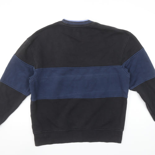 Levi's Men's Blue Colour Block Crew Neck Relaxed Fit Sweatshirt S