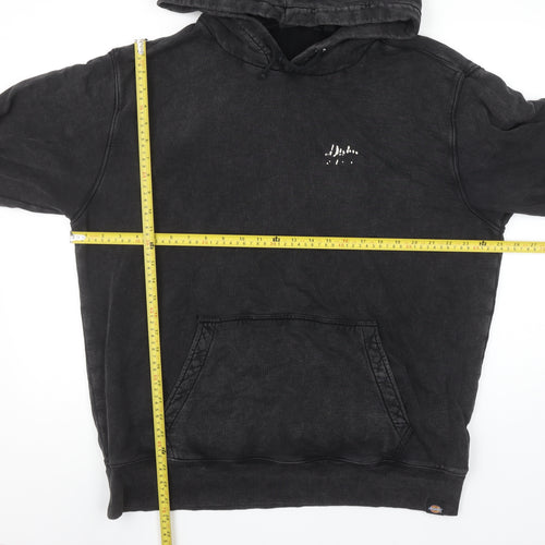 Dickies Men’s Black XL Pullover Hoodie with Rhinestone Logo