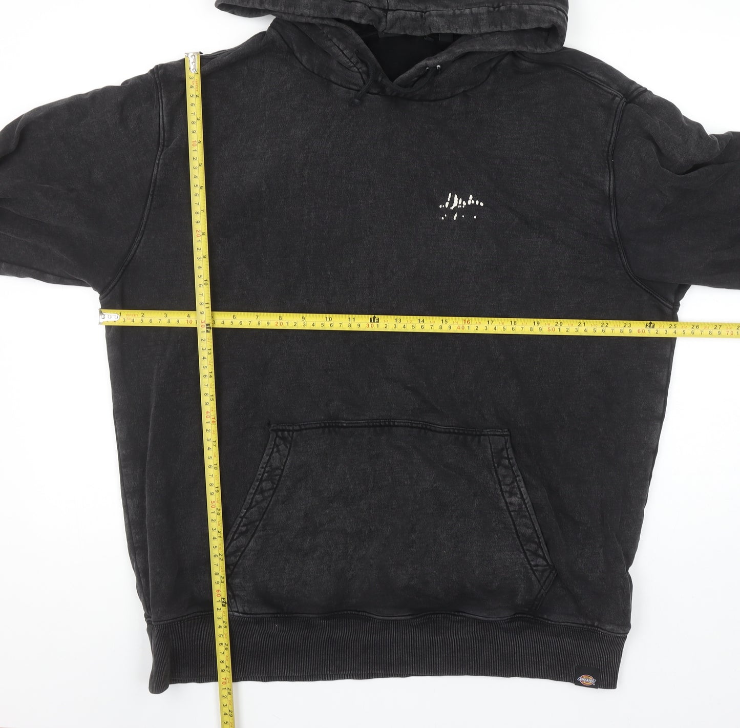 Dickies Men’s Black XL Pullover Hoodie with Rhinestone Logo
