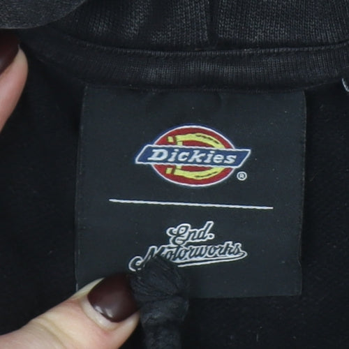 Dickies Men’s Black XL Pullover Hoodie with Rhinestone Logo