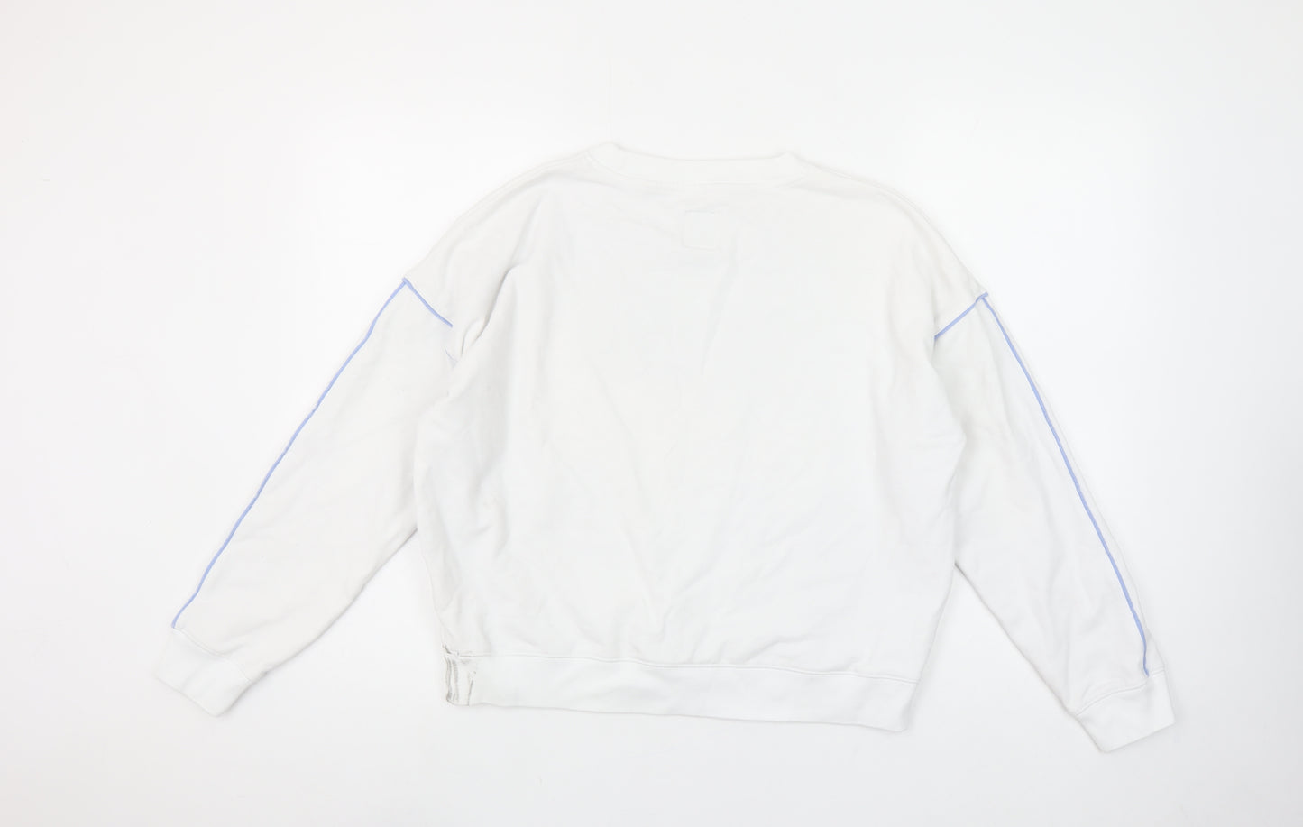 Jack Wills Women's White Crew Neck Pullover Sweatshirt UK 10