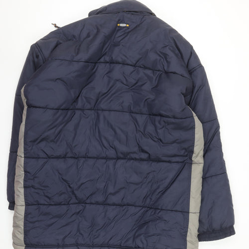 Puma Men’s Blue XL Puffer Jacket Winter Nylon Full Zip Logo Coat