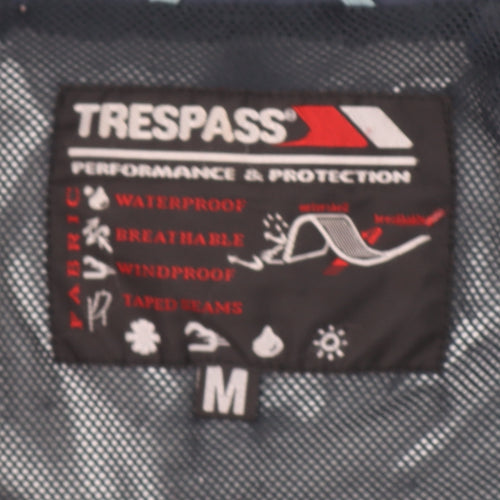 Trespass Womens Blue Waterproof Hooded Rain Jacket Size M