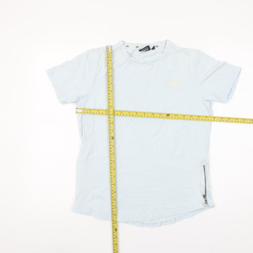 Rascal Boys Blue XL Short Sleeve Slim Fit Cotton Blend T-Shirt with Zip Detail