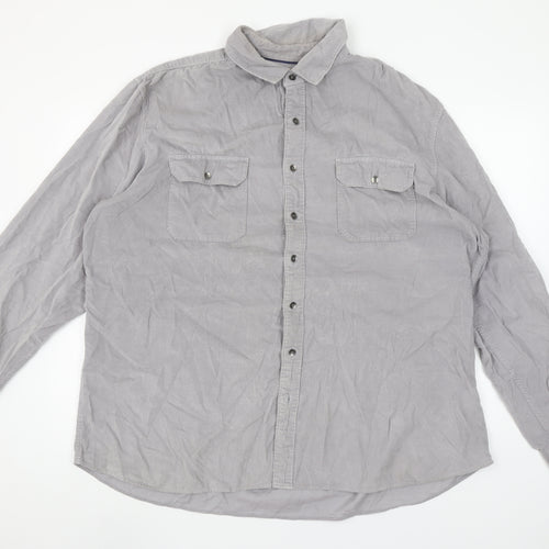 APT.9 Men’s Grey XL Slim Fit Long Sleeve Button-Up Shirt