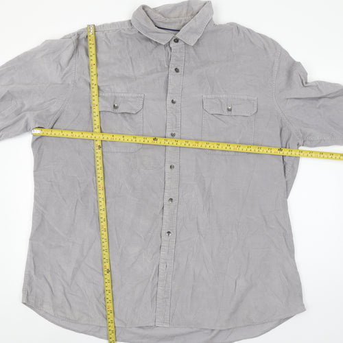 APT.9 Men’s Grey XL Slim Fit Long Sleeve Button-Up Shirt