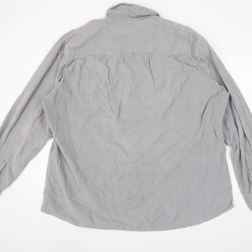 APT.9 Men’s Grey XL Slim Fit Long Sleeve Button-Up Shirt