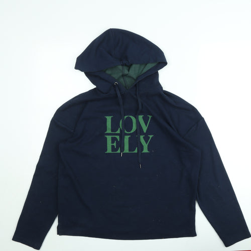 Marks and Spencer Men's Blue 'Lovely' Pullover Hoodie Size M