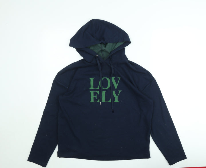 Marks and Spencer Men's Blue 'Lovely' Pullover Hoodie Size M