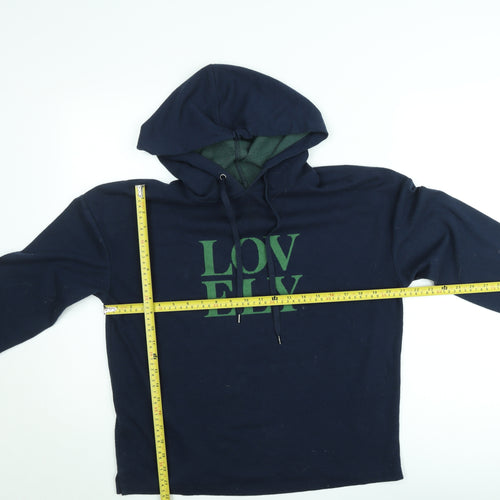 Marks and Spencer Men's Blue 'Lovely' Pullover Hoodie Size M