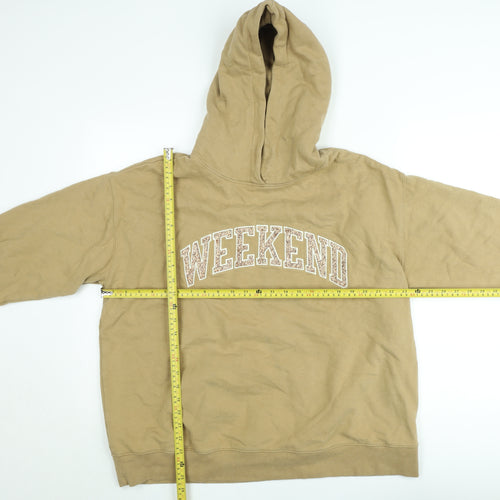Marks and Spencer Women Beige 'Weekend' Pullover Hoodie Size L