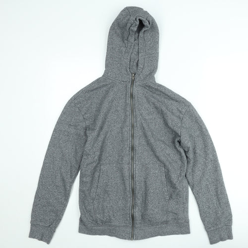 Marks and Spencer Teens Grey Full Zip Hoodie Fleece Lined XS