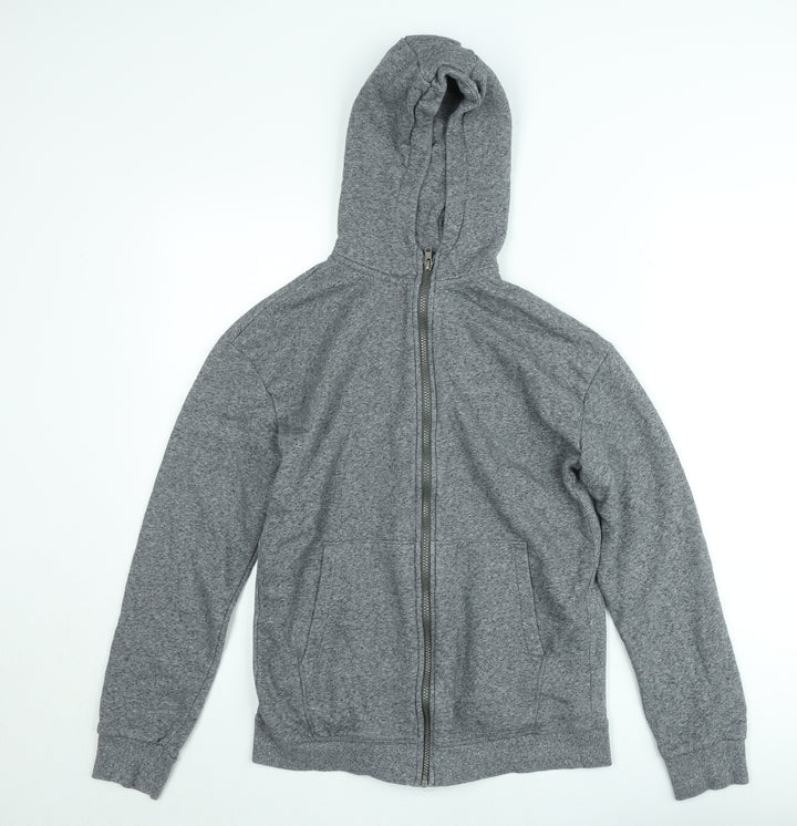Marks and Spencer Teens Grey Full Zip Hoodie Fleece Lined XS