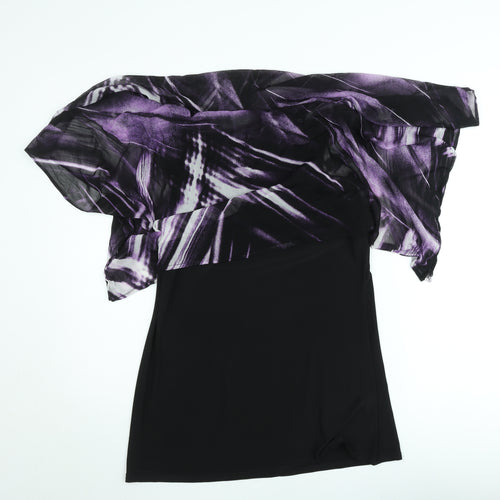 Anne Smith Women’s Black Off Shoulder Wrap Blouse Size 14