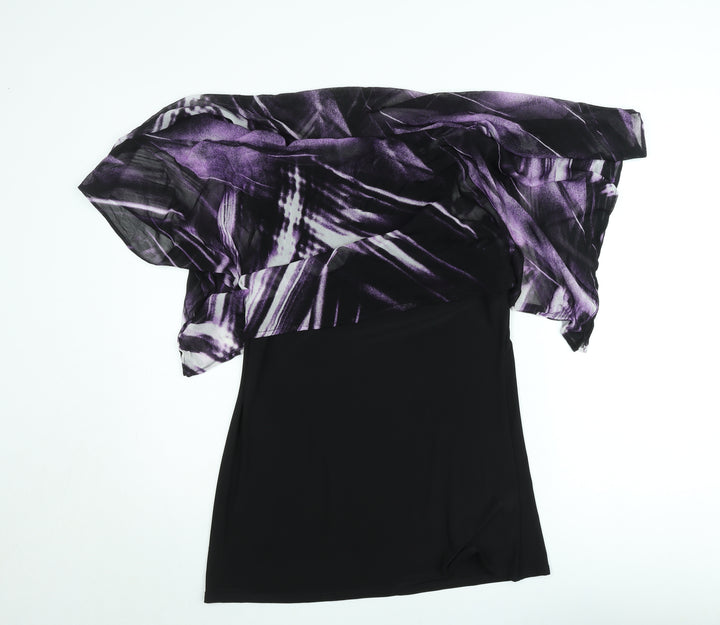 Anne Smith Women’s Black Off Shoulder Wrap Blouse Size 14