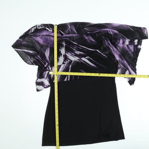Anne Smith Women’s Black Off Shoulder Wrap Blouse Size 14