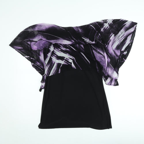 Anne Smith Women’s Black Off Shoulder Wrap Blouse Size 14