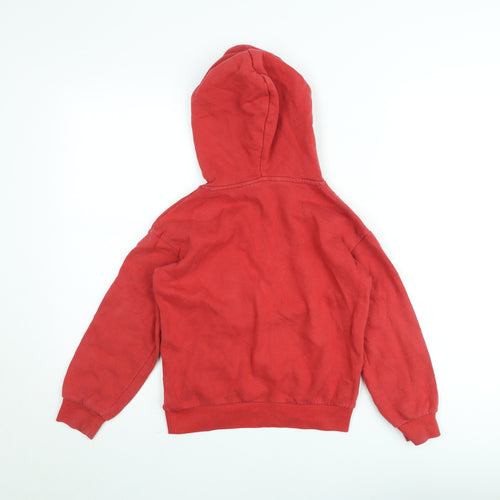 H&M Boys Red Marvel Superhero Hoodie 6-8 Years Pullover Fleece Sweatshirt