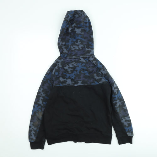 Nutmeg Boys Black Camouflage Full Zip Hoodie 9-10 Years Fleece Hooded Sweatshirt