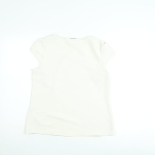 Dorothy Perkins Women’s Ivory Short Sleeve Stretch T-Shirt Size 14