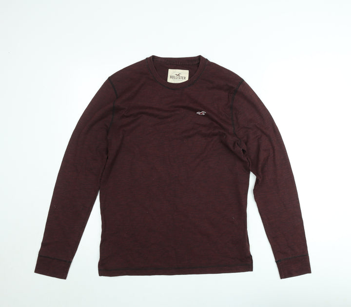 Hollister Men's Brown Crew Neck Pullover Sweatshirt Size S