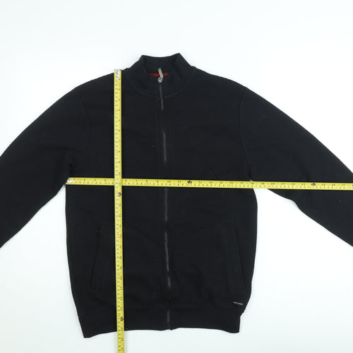 Guide London Men's Black Full Zip Knit Sweatshirt Size S