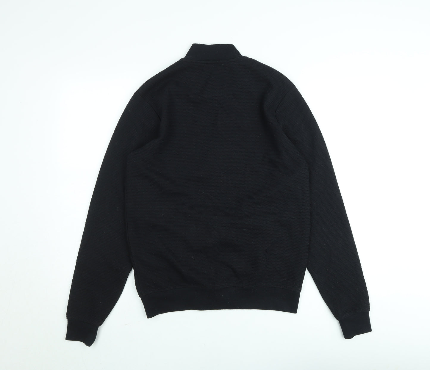 Guide London Men's Black Full Zip Knit Sweatshirt Size S
