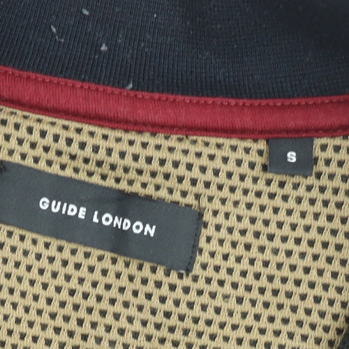 Guide London Men's Black Full Zip Knit Sweatshirt Size S