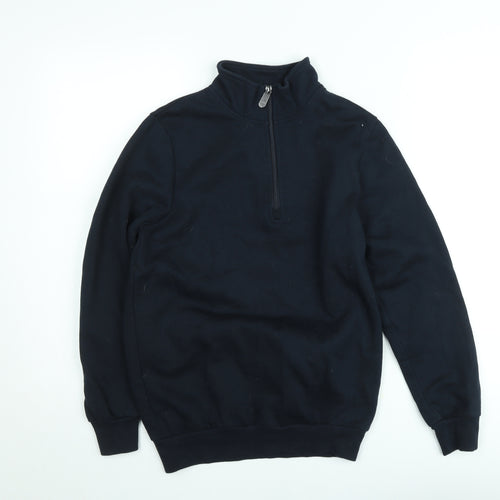 Cotton Traders Men’s Blue XS Half Zip Fleece Sweatshirt