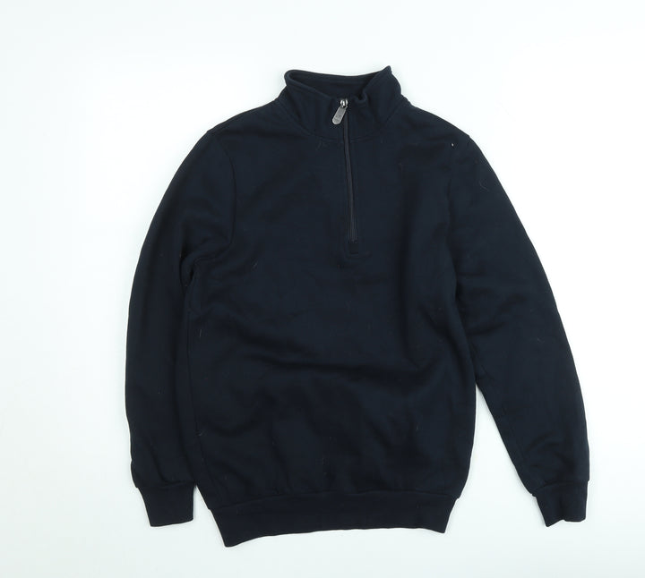 Cotton Traders Men’s Blue XS Half Zip Fleece Sweatshirt