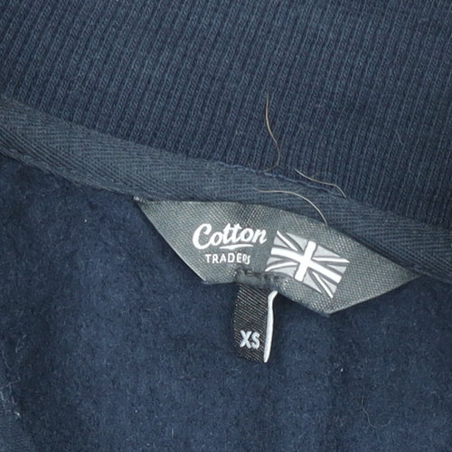 Cotton Traders Men’s Blue XS Half Zip Fleece Sweatshirt