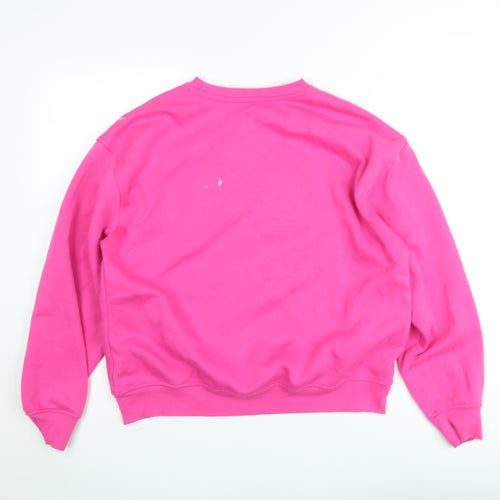 Dunnes Women's Pink Paris Graphic Pullover Sweatshirt Size M