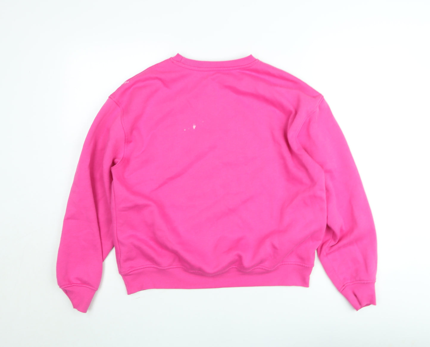 Dunnes Women's Pink Paris Graphic Pullover Sweatshirt Size M