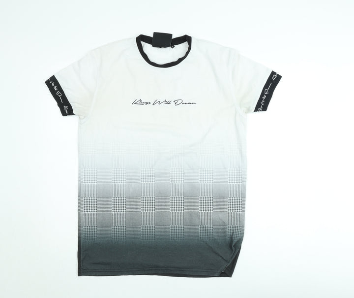 Kings Will Dream Men's White Gradient Graphic T-Shirt Size S
