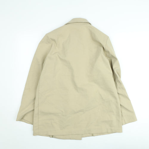 Monkl Women Beige Cotton Twill Blazer Jacket Size S