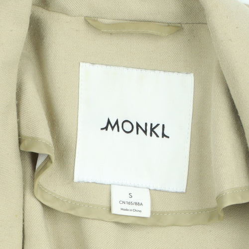 Monkl Women Beige Cotton Twill Blazer Jacket Size S