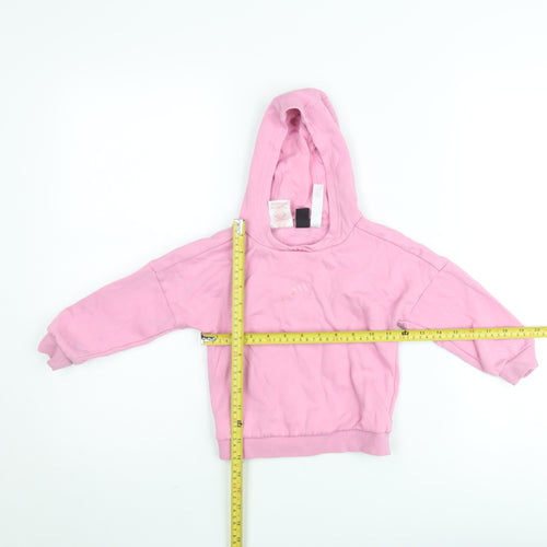 adidas Girls Pink 3 Years Pullover Fleece Hoodie