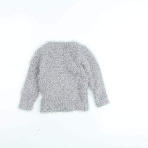 Young Dimension Girls Grey Koala Fluffy Pullover Jumper 12-18 Months