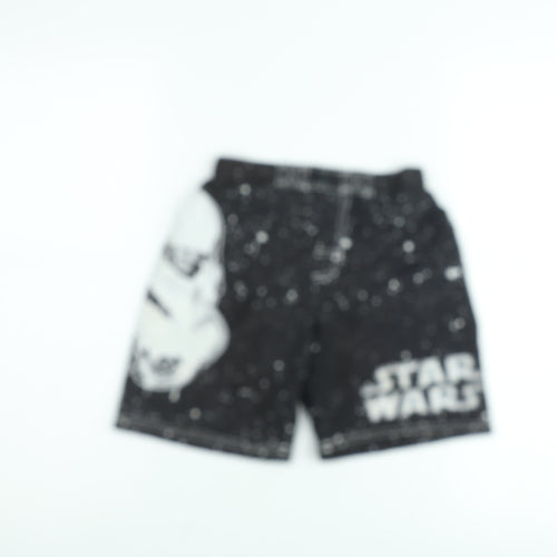 Star Wars Boys Black Stormtrooper Swim Shorts 5-6 Years Elastic Waist