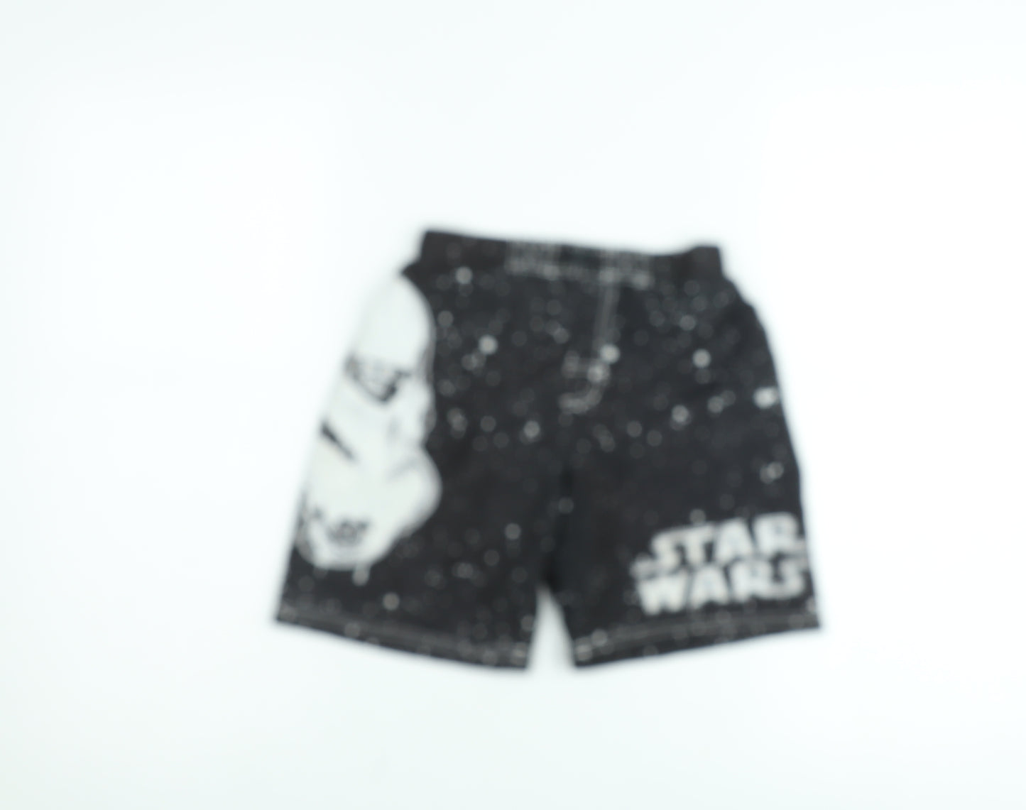 Star Wars Boys Black Stormtrooper Swim Shorts 5-6 Years Elastic Waist