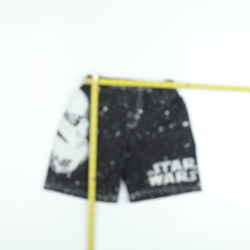 Star Wars Boys Black Stormtrooper Swim Shorts 5-6 Years Elastic Waist