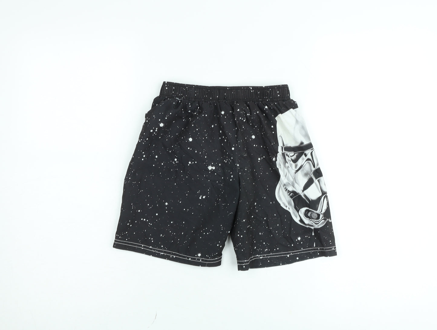 Star Wars Boys Black Stormtrooper Swim Shorts 5-6 Years Elastic Waist