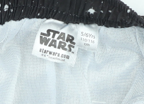 Star Wars Boys Black Stormtrooper Swim Shorts 5-6 Years Elastic Waist