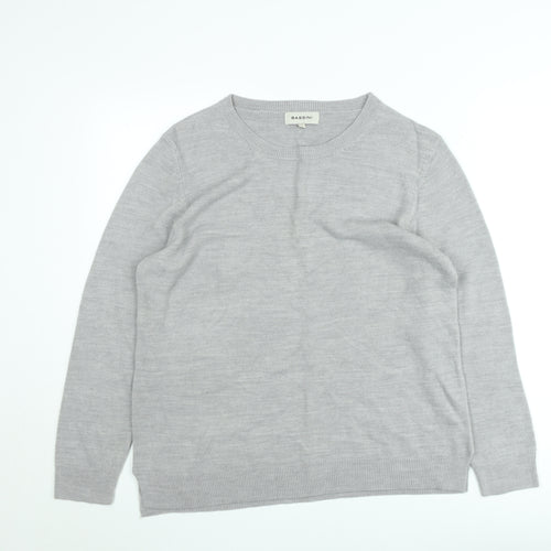 Bassini Men's Grey Acrylic Crew Neck Pullover Jumper XL