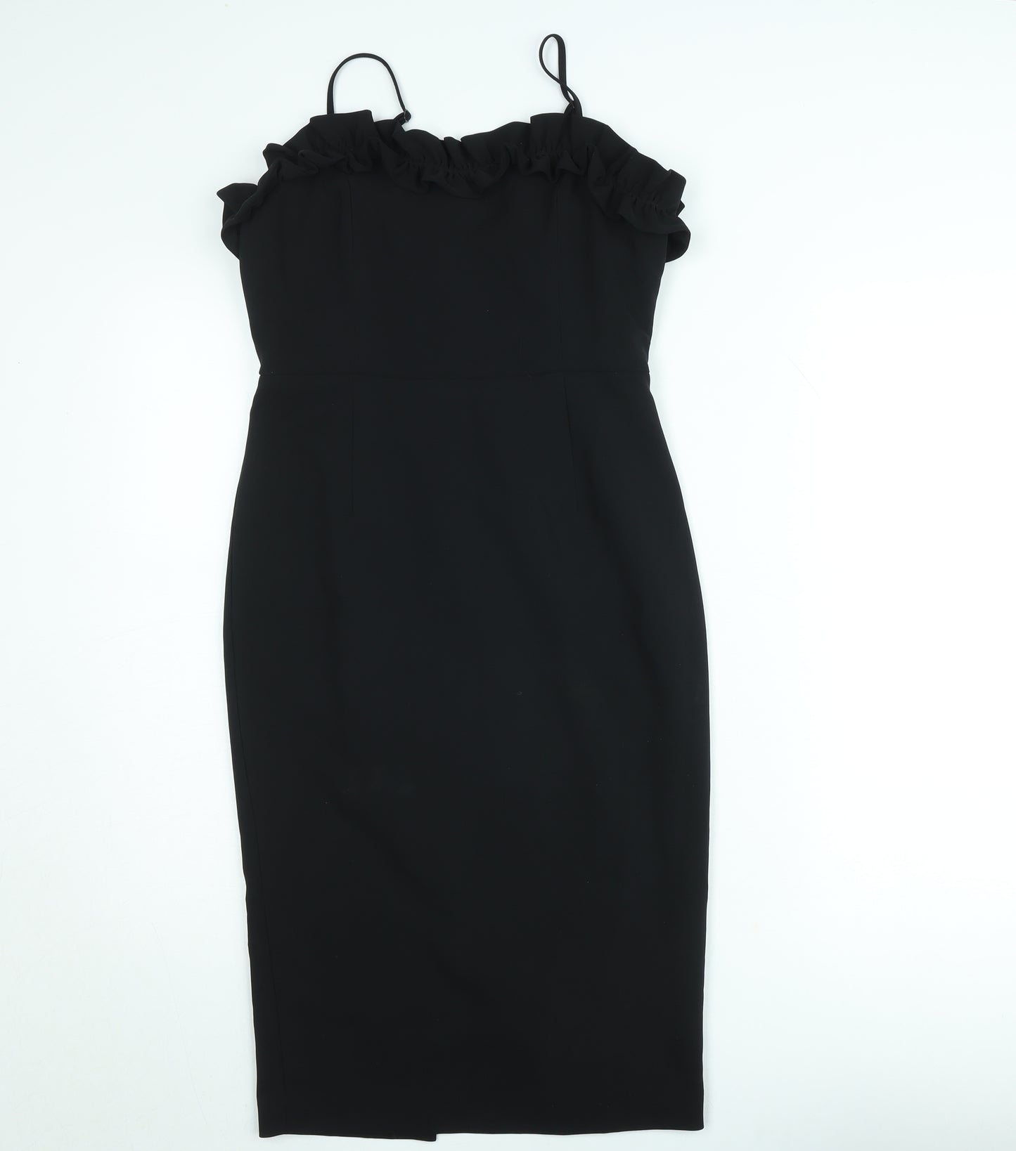 Savida Women's Black Bodycon Midi Dress Size S Off Shoulder