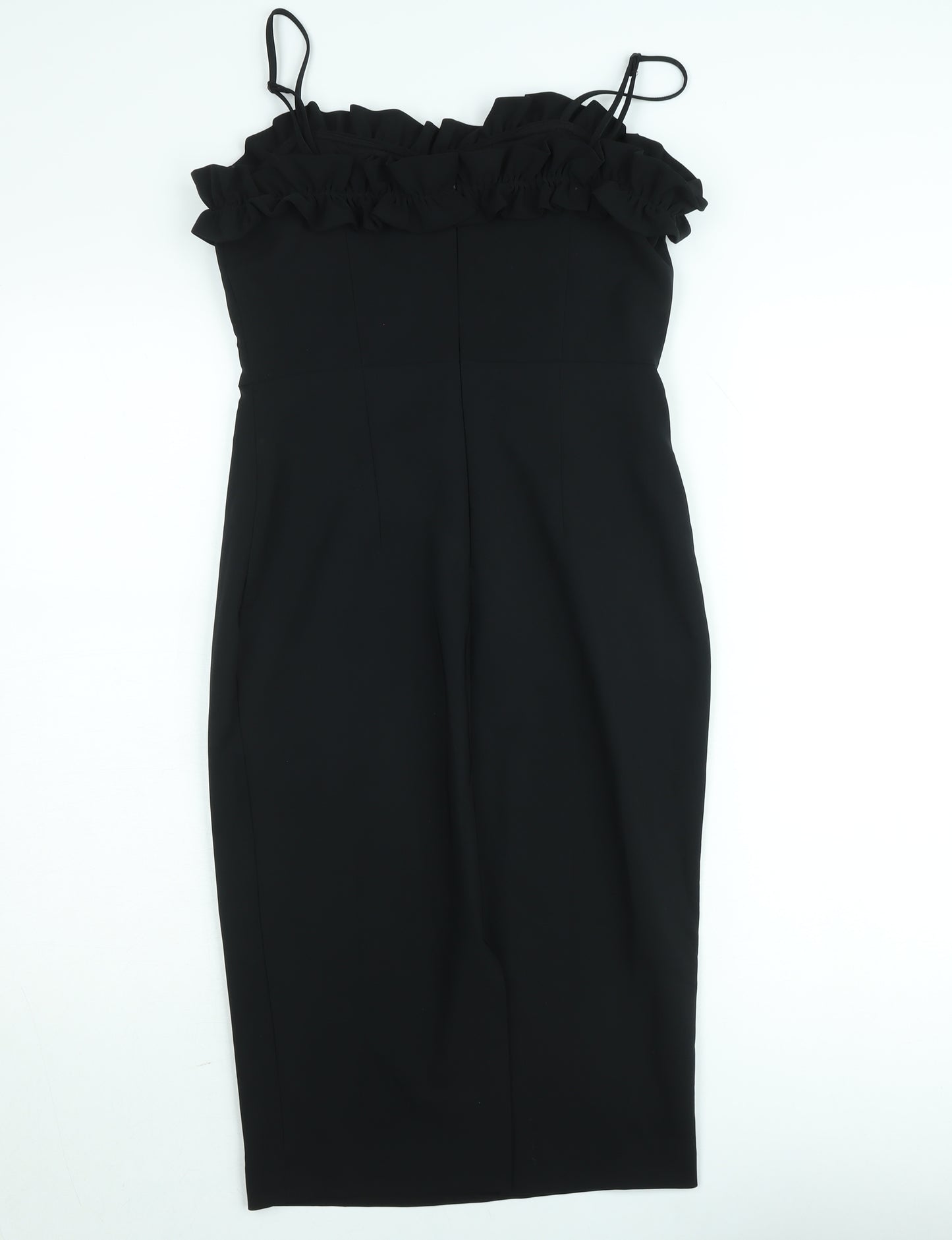 Savida Women's Black Bodycon Midi Dress Size S Off Shoulder