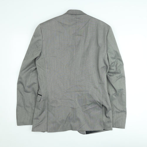 Red Herring Men’s Grey Long Slim Fit Blazer Jacket 38 Long