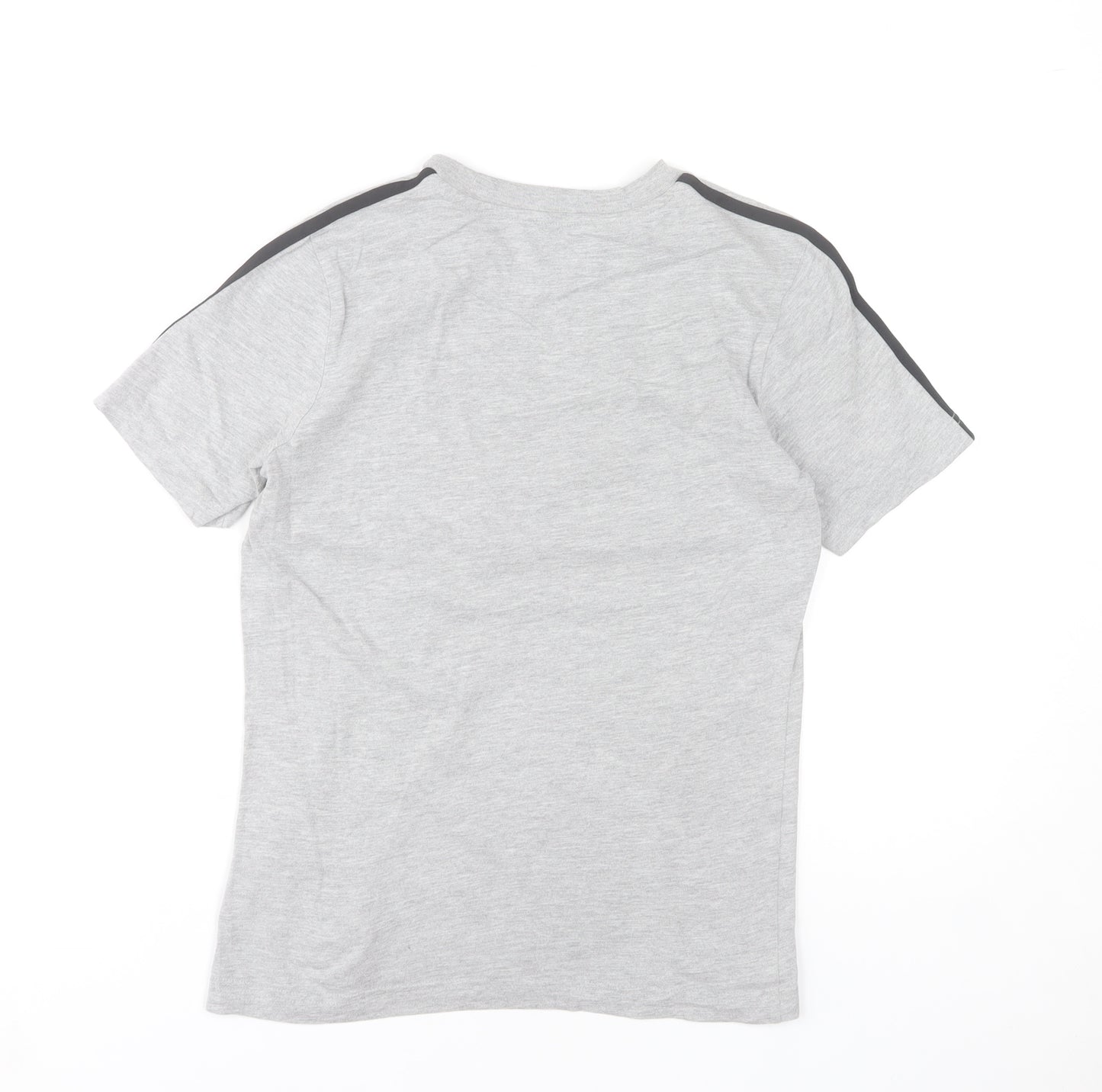 Adidas Boys Grey 11-12 Years Short Sleeve Crew Neck Sports T-Shirt